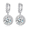 1 2 3 Carat Round Minimalism Bridal 925 Silver Cartilage Clip on 2023 Trendy Moissanite Simple Earrings for Girls