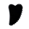Natural Black Obsidian Gear Guasha Jade Roller Spike Teeth Wave Heart Shape for Face Whitening