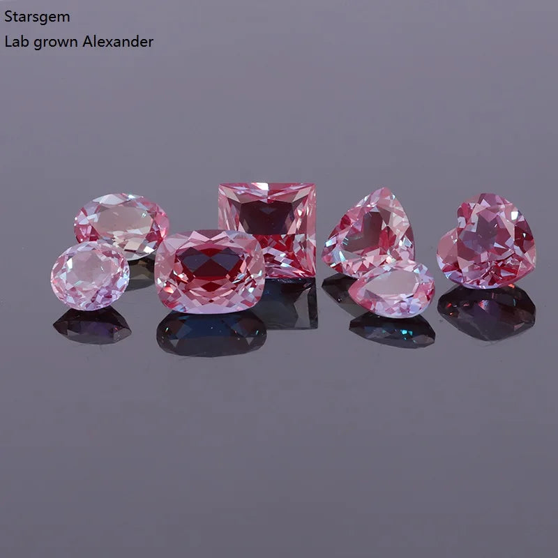 Starsgem Alexandrite Colour Changing Gemstone Fancy Shape Customized Lab Grown Alexander