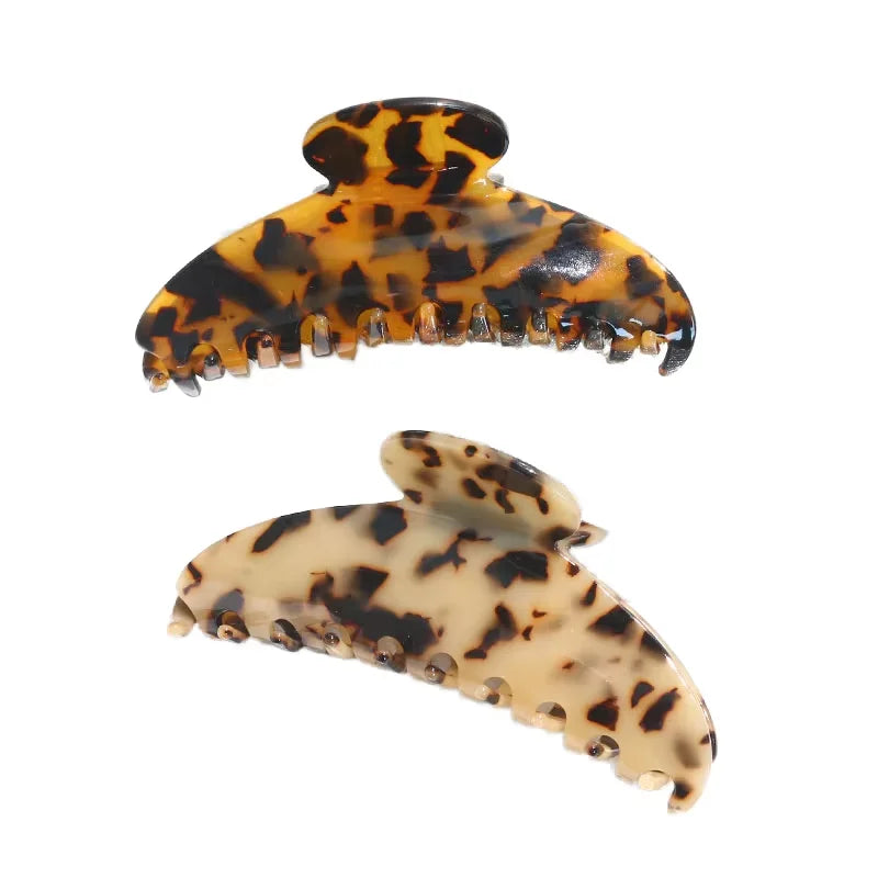 SAIYII Custom Logo Girl Fashion Acetate Hair Claw Clips Hair Accessories Tortoiseshell Fancy Big  Acetate Hair Clips Korean