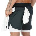 GYM Shorts Dropshipping Custom Logo Polyester 2PC in 1 Joggers Running Basketball GYM Activewear Mens Workout Shorts