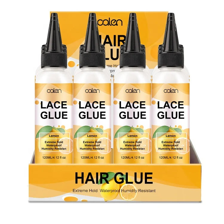 Private Label 120ml BIG Lace Glue Vendor Scented Professional Lace Adhesive Waterproof Strong Clear White Wig Styling