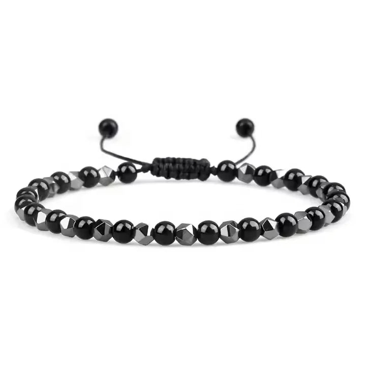4mm Natural Stone Bracelets for Women Men Hematite Yellow Tiger Eye Handmade Adjustable Stretch Mini Round Beads Bracelet