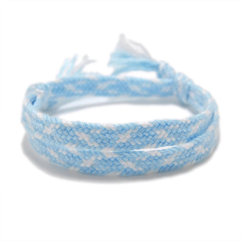 AWW001 Cross-border New Knitted Beaded Chemical Fiber Hand Cord Simple Original Design Fashion Bracelet Unisex Gift