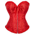 Front Zip Crocheted Overbust Corset Lingerie Women Pleated Eco-Friendly Anti-Bacterial Waist Bustier Top