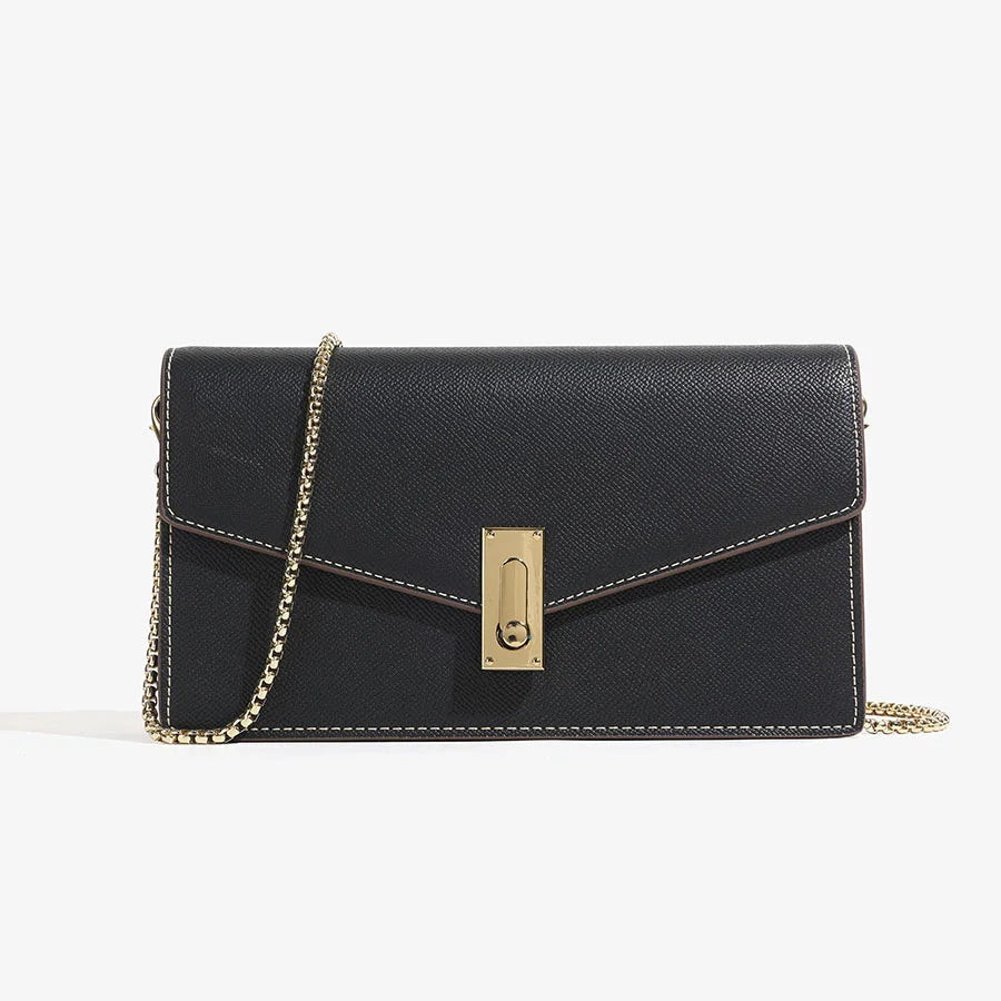 Handbags 2025 Fashion Design Lock Mini Bags for Women Clutch Purse Shoulder Bag Luxury PU Leather Crossbody Bag Women with Chain