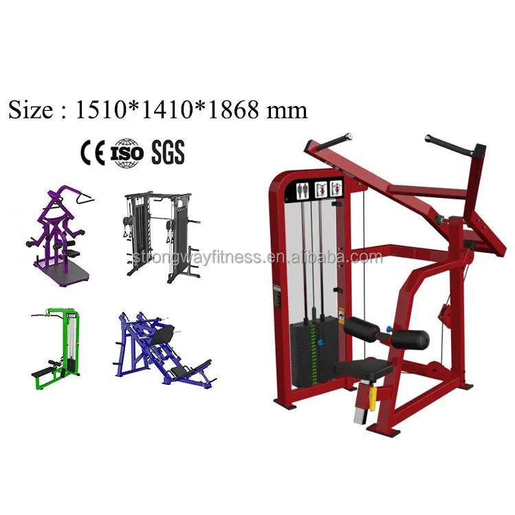 Pin Load Selection Machines Fixed Lat Pulldown Gym Equipment Machine