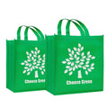 Stitched Green Eco Non Woven Fabric Cheap Custom Logo Printed  Shopping Bag Eco-friendly Use Shopping