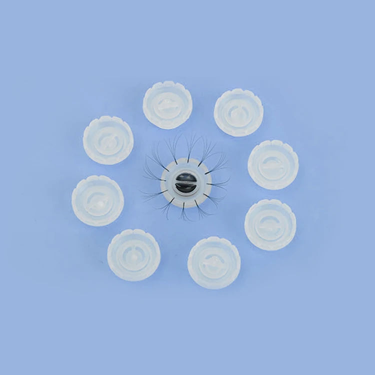 Quick Blossom Disposable Eyelash Extensions Set with Quick-Acting Glue Rings Plastic Tools and Glue Holder Lash Glue Pallet