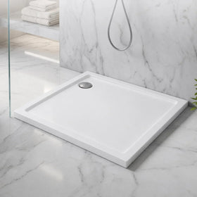 Modern Shower Enclosure Tray Cupc Custom Bathroom Anti Slip Walk-in Solid Surface Square Narrow Resin Base