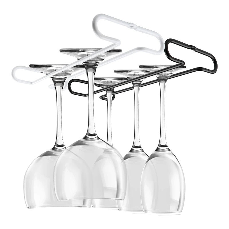 Jinnate Iron Wine Glass Holder Wall Hanging Display Stand with Carton Box Packaging White/Black 260mm