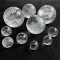 Wholesale Rainbow Natural Rock Clear Quartz Crystal Balls Big Size Crystal Spheres for Fengshui Decoration
