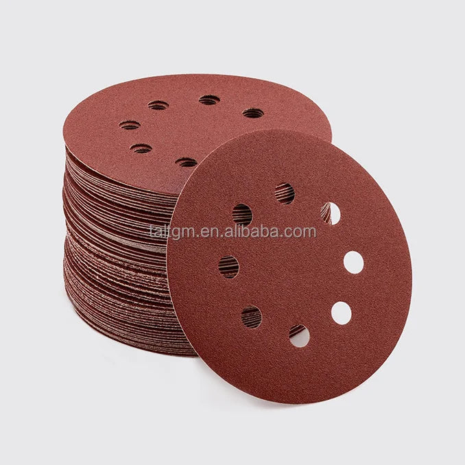 4 Inch 100 mm 8 Holes Round Sandpaper Grinding for Wood Car Metal Wall 5 Inch Aluminum Oxide Sanding Disc