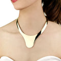 Hansidon Punk Shiny Metal Torques Choker Necklaces for Women Gold Plated Cuff Collar Chokers Fashion Jewelry Geometric