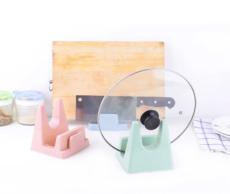 Cooking Plastic Accessories Sucker Tool Kitchen Pot Pan Cover Shell Storage Holder Rack