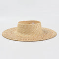 Women's Hawaii Open Crown Wide Brim Sombrero Visor Sun Cap Wheat Straw Hat for Summer Beach Resort Travel Outdoor Fishing