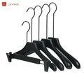 Black Women's Hanger Round Hook High Grade Shousehold Clothing Store Clothes Hanger Wood Hangers