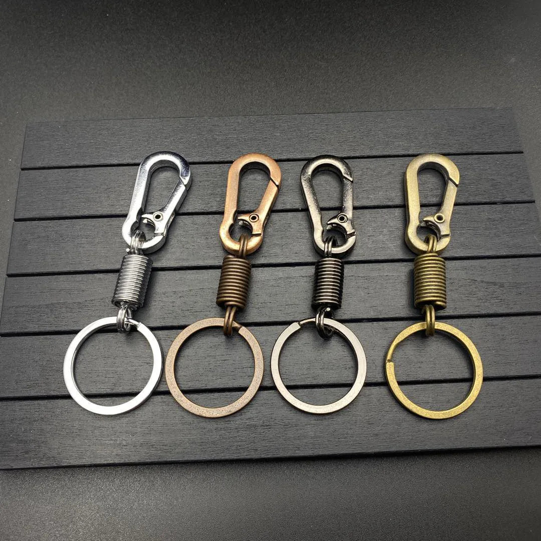 Spring Key Chain Gourd Buckle Retractable Waist Belt Clip Carabiner Unisex Key Rings Holder Anti-lost Pendant