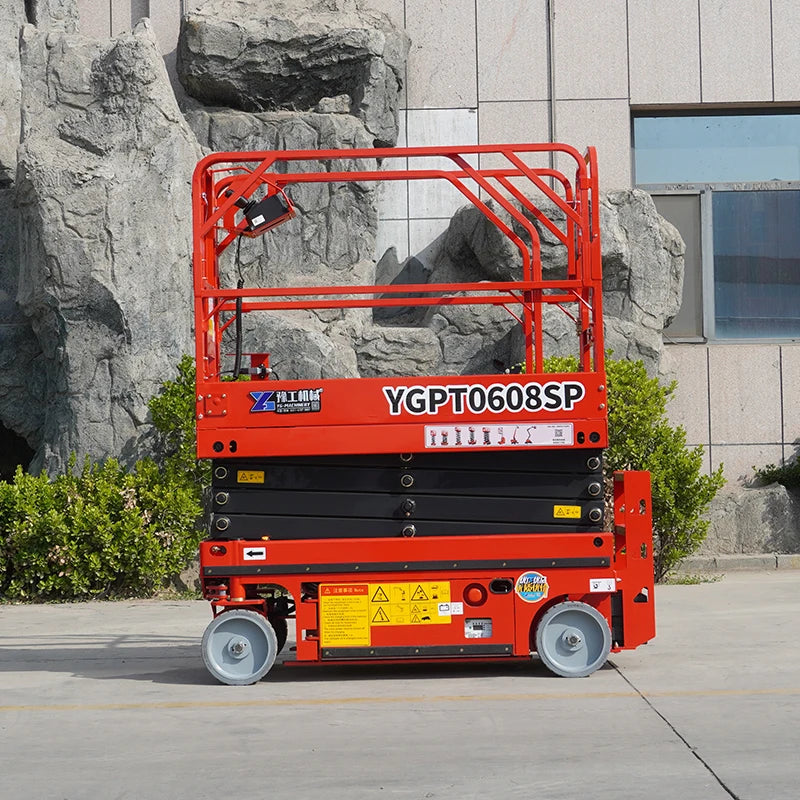 6m 8m High Rise 6 Metre Auto Light Weight Steel Hydraulic Work Platform Lift Mobile 4.5kw Automatic Scissors Lift
