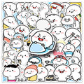 50PCS Funny Meme Cute Cartoon Doll Daily Life QUBY Sticker
