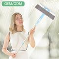 Hot Selling Microfiber Scrubber Window Cleaner with Extension Pole and Squeegee Shower Rubber Spray Plastic Handle