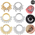 Gaby G23 Titanium Nose Ring Piercing Snake Septum Helix Piercing Cartilage ASTM F136 Hinge Section Clicker Daith Body Jewely