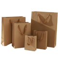 Customized Luxury Biodegradable Cowhide Tote Bag Recycling Handle Glossy Lamination Kraft Paper Packaging for Clothing Household