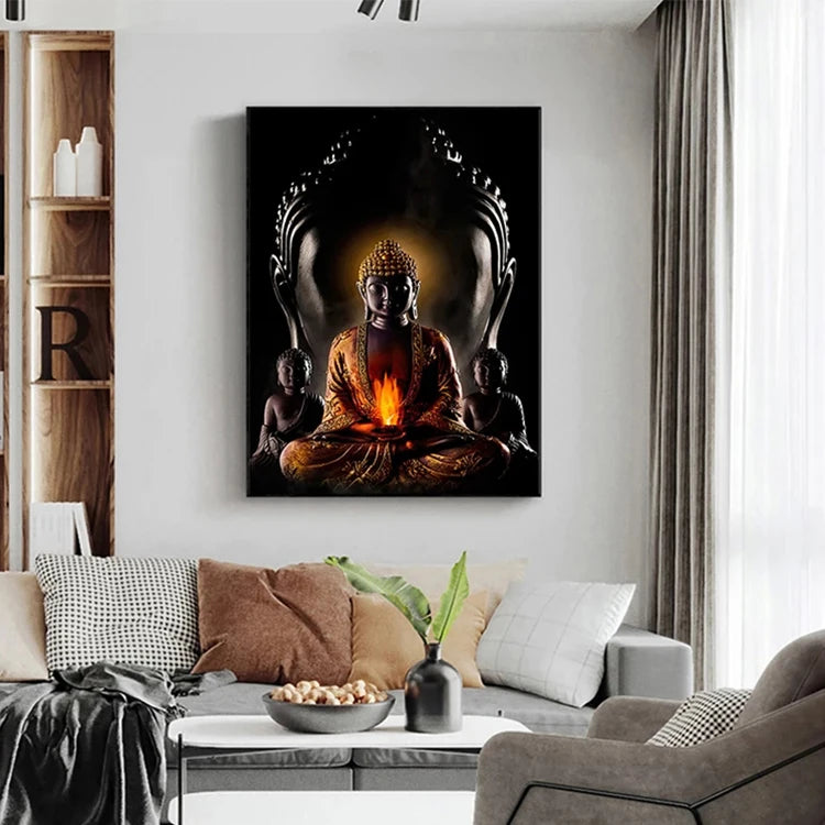Buddhism Canvas Print Art Pictures Posters God Buddha Wall Art Paintings Home Decor