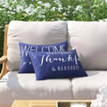 Decorative Outdoor Waterproof Throw Pillow Covers Square Pillowcases Geometric Patterns Cushion Covers Shell for Couch Garden
