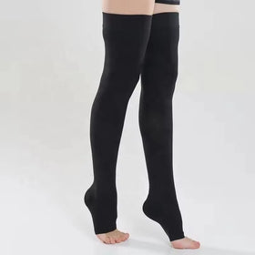 Women's 20-30mmhg Compression Socks Wholesale Toeless Long Thigh High Design for Varicose Veins Autumn Season