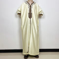 Traditional Muslim Clothing Kaftan Islamic Dubai Robe Islamic Man Arabia Saudi Shiny  Fabric Moroccan Thobe for Men
