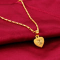 NEULRY Valentine's Day Gift Elegant Style Love Gold 24k Sweet Heart Jewelry Necklace for Women