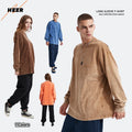 Retro Heavyweight Long Sleeve T Shirt Custom 100% Cotton Drop Shoulder Blank Men's T-shirts