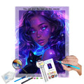 N-2101 Custom Photo Diamond Painting Kit Full Drill Wall Decoration Artful Design Cat Girl Portrait Handpainted Square Diamonds