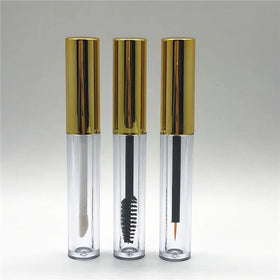 Wholesale 3.5ml Plastic Gold Cosmetic Tube Custom Private Label Empty Transparent Mascara Tube for Packaging