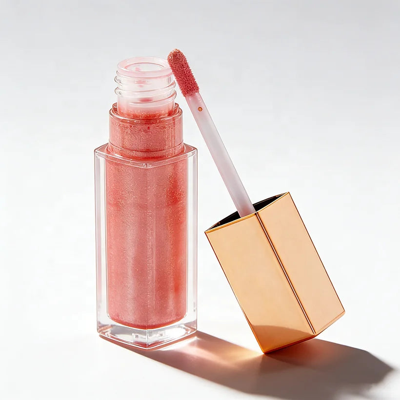 China Manufacturer's Waterproof Matte Square Shape Lip Gloss Container Lasting Squeeze with MSDS Made From Mineral Ingredients
