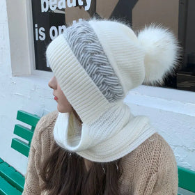Hat Woman Winter New Korean Version of Fashion Simple Knitted Hat Thickened Warm Student Woolen Hat Woman