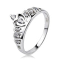 Crown Ring Princess Tiara Ring 925 Sterling Silver Jewelry in Stock