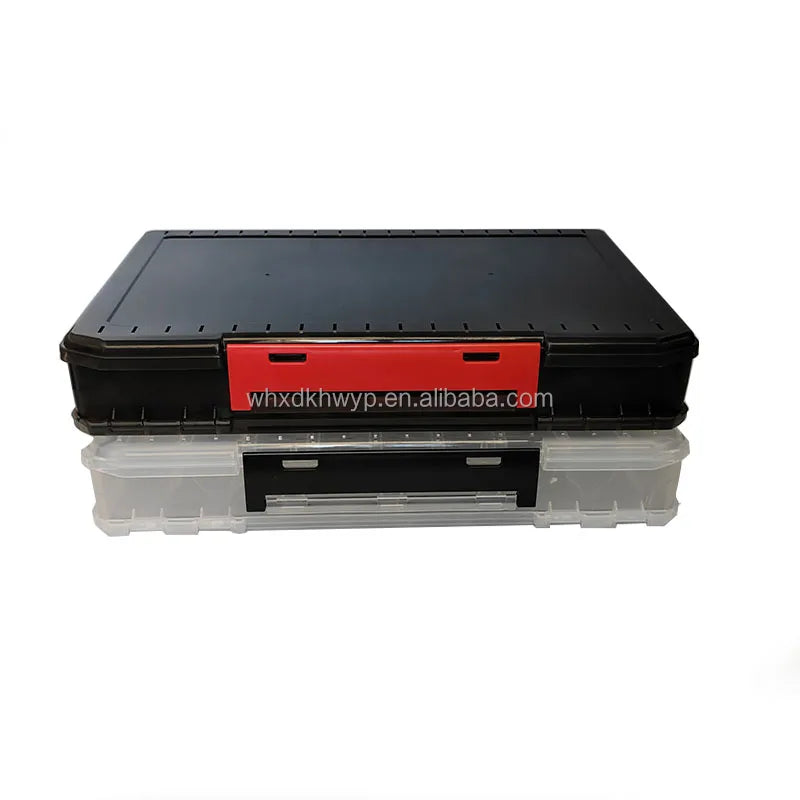 MISTER LURE 34.5*22*6cm Outdoor Multifunctional Plastic Storage Box Clear Double Side Professional Fishing Tackle Box