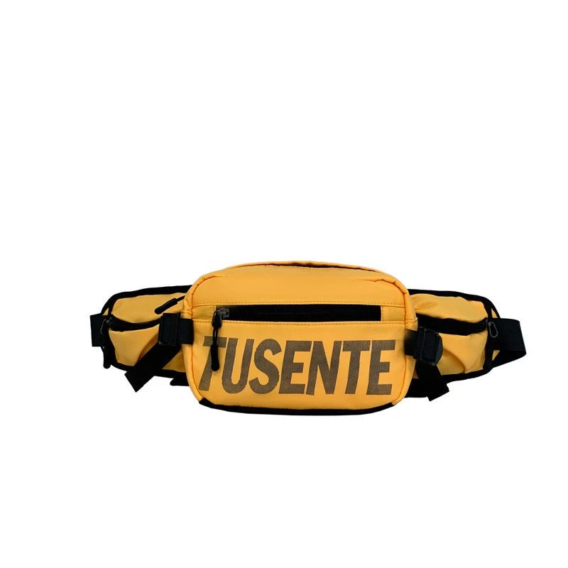2024New Unisex Nylon Fanny Pack Running Waist Bag Outdoor Waterproof Hiking Cycling Chest Belt Bag Tassel Diamonds