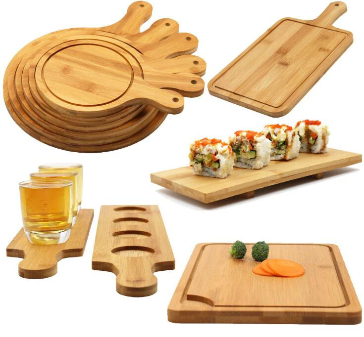 Factory Wholesale Custom Logo Fast Eco Friendly Bamboo Serving Tray Set MegaBDM