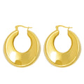 Minimalist Stainless Steel Metal Hollow Hoop Huggie Earrings Jewelry 18K Gold Plated Irregular Geometric Hoop Dangle Earring