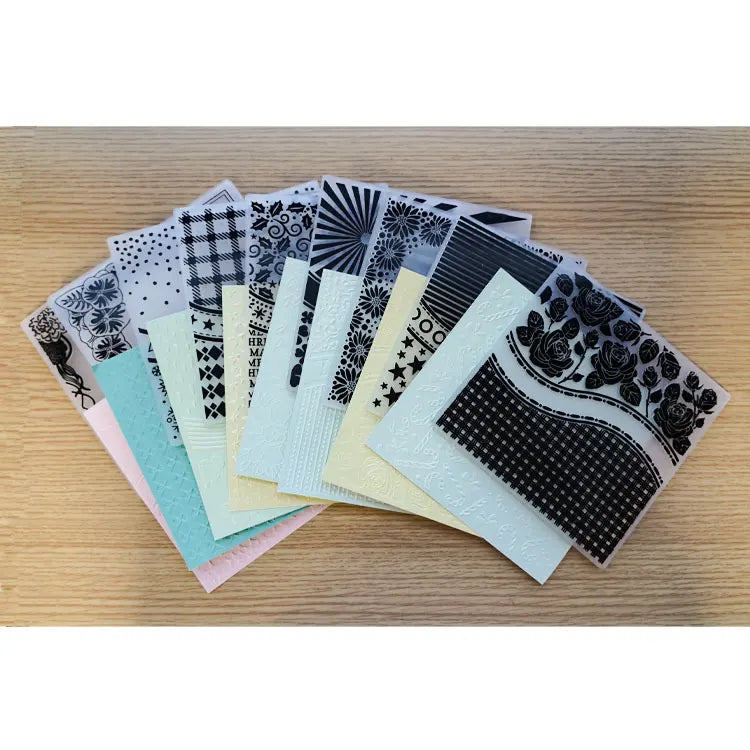 Professional Novelty Crafts  DIY Children Card Making Plastic 3D Embossing Folder Sets