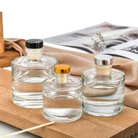Wholesale 60ml/150ml/200ml clear Glass Bottle Perfume Aroma Essential Oil Reed Diffuser Diffuser Bottle With Stopper