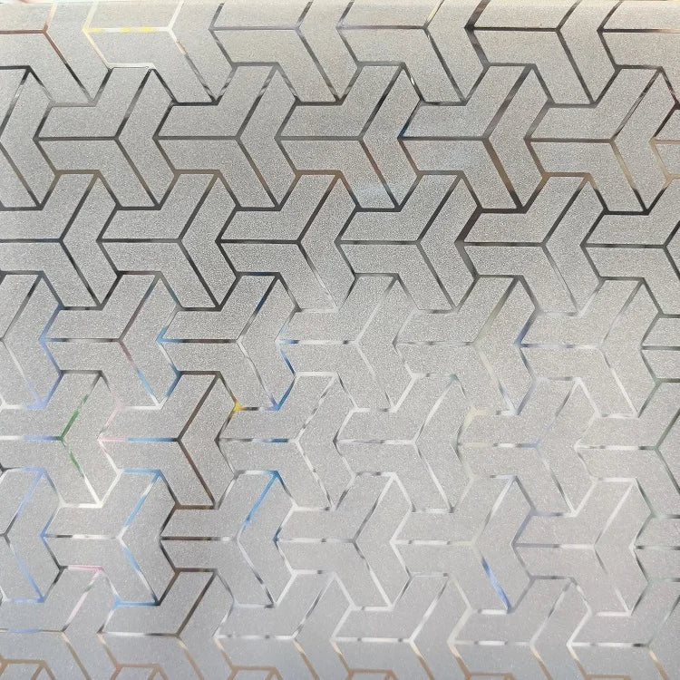UDK Deep Embossed Natural Color Glitter Frosted Film Self Adhesive Decorative Window Glass Film