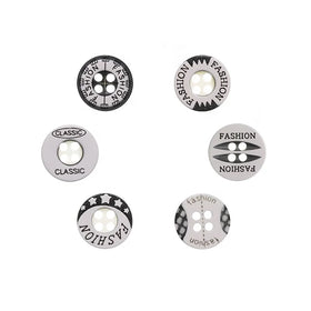 Fashion Sewing Resin Polyester Men's Custom Engraved LOGO White Button for Polo Shirts