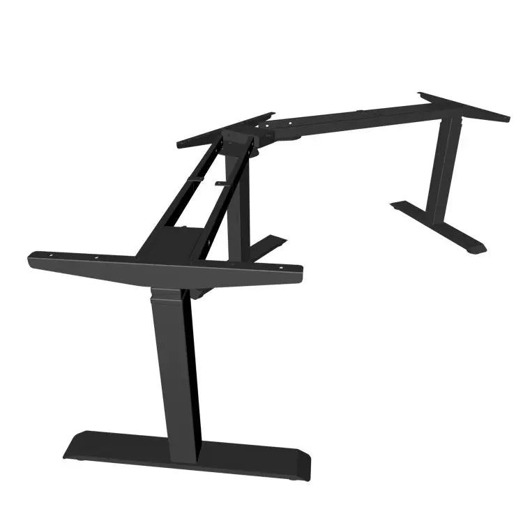 Home Office Desk Standing Metal Leg L Shape Height Adjustable Extendable Office Stand Lift Desk with up Down Con