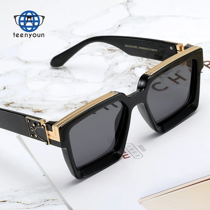Teenyoun Shades Sunglasses Men Logo Sun Glasses Mens Luxury River Sunglasses for Man
