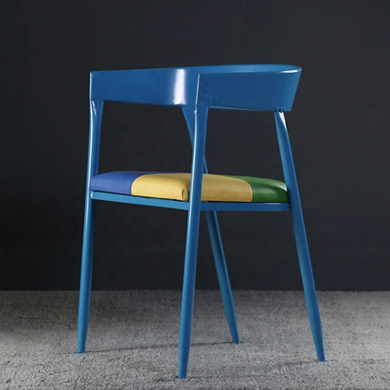 American Restaurant Dining Chair Milk Tea Shop Iron Leisure Coffee Backrest Restaurant Armchair Armchair Single Chair