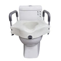 OLF Plastic Raised Toilet Seat Raiser Without Lid Bathroom Safety Equipment for Elderly and Disabled People MegaBDM